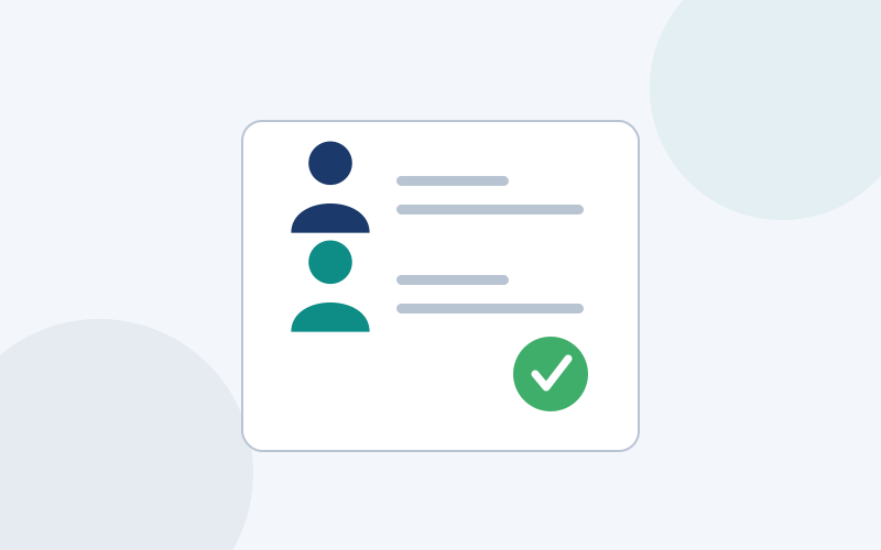 Ilustraci�n de una lista de contactos confiables